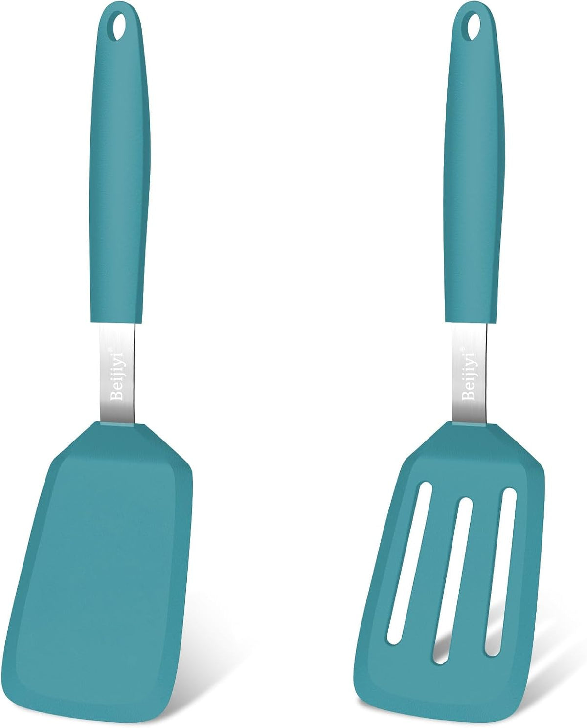 2 Pack Silicone Spatula Set, Heat Resistant, for Nonstick Cookware