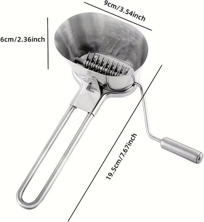Manual Herb Chopper - Heavy-Duty Stainless Steel Kitchen Cutter, Portable Handheld Food Processor, Household Cooking Tool