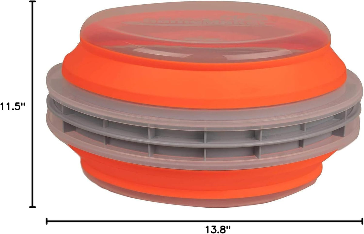 Collapsible Plastic Batter Bowl | Mess-Free Breading Shaker Container & Mixer | Ideal for Fish Fry, Fried Chicken, Onion Rings, Wings & More