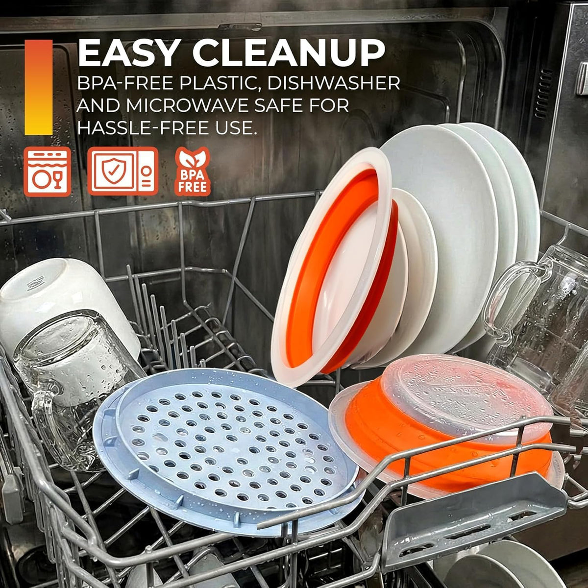 Collapsible Plastic Batter Bowl | Mess-Free Breading Shaker Container & Mixer | Ideal for Fish Fry, Fried Chicken, Onion Rings, Wings & More
