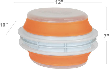 Collapsible Plastic Batter Bowl | Mess-Free Breading Shaker Container & Mixer | Ideal for Fish Fry, Fried Chicken, Onion Rings, Wings & More