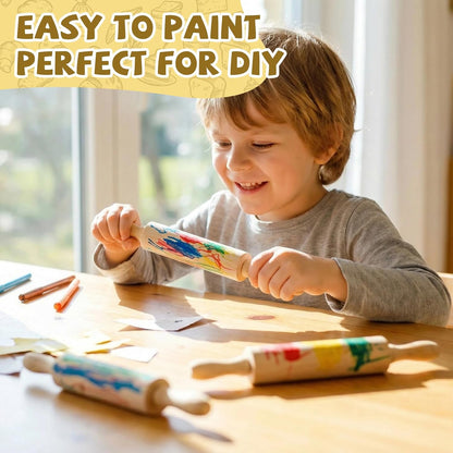 6 Pack 8 Inch Mini Wooden Rolling Pins for Kids Craft