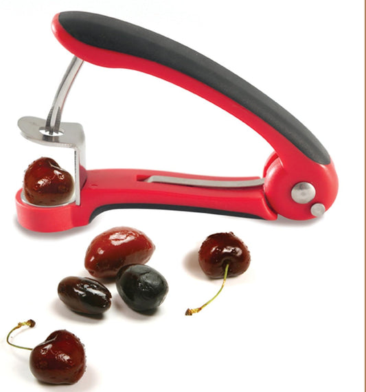 Cherry Olive Pitter, 1-Pack, Red