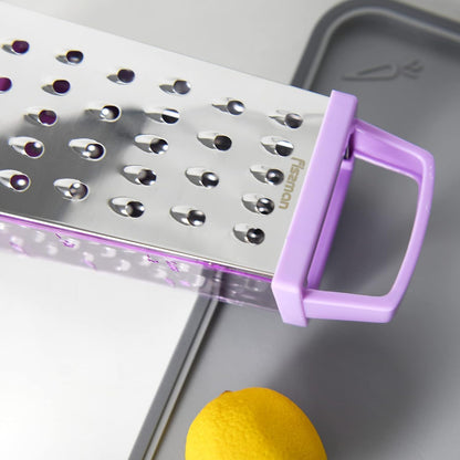 Four-Sided Vegetable Grater | Box Cheese Grater | Stainless Steel Handheld Grater, Slicer, Chopper, Zester for Vegetables, Cheese, Chocolate | 4 Kitchen Functions (color may vary)