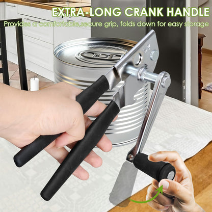 Manual Can Openers, Hand Crank Opener, Commercial Can Opener with Long Handles
