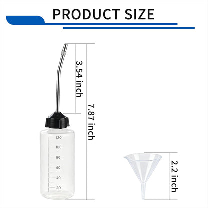3 Pcs Needle Oiler (4 OZ), Precision Gun Oil Bottle, LDPE Oil Applicator with Extra Long 3.5 Inch Stainless Needle Tip – Easy to Use for Gun Oil, Crafts, Hinges, Sewing Machines and More