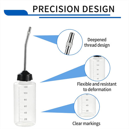 3 Pcs Needle Oiler (4 OZ), Precision Gun Oil Bottle, LDPE Oil Applicator with Extra Long 3.5 Inch Stainless Needle Tip – Easy to Use for Gun Oil, Crafts, Hinges, Sewing Machines and More