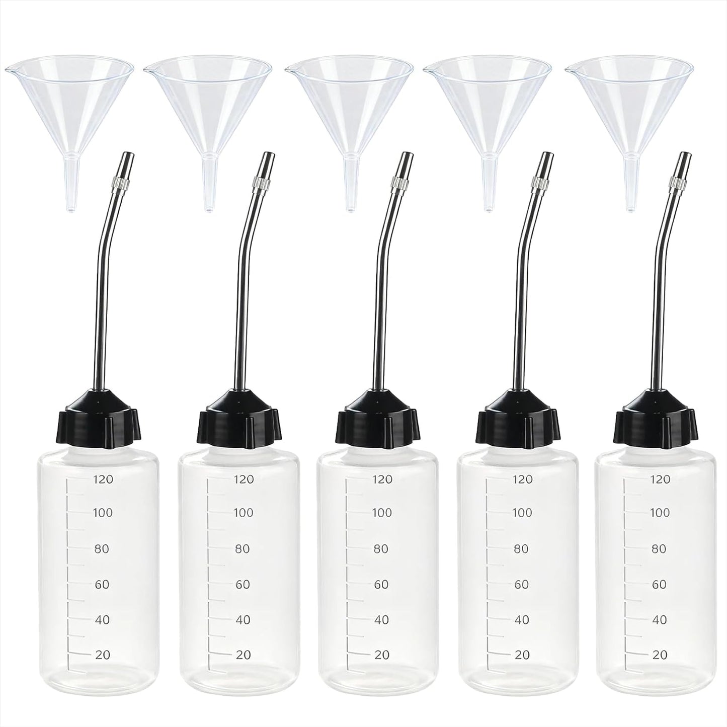 3 Pcs Needle Oiler (4 OZ), Precision Gun Oil Bottle, LDPE Oil Applicator with Extra Long 3.5 Inch Stainless Needle Tip – Easy to Use for Gun Oil, Crafts, Hinges, Sewing Machines and More