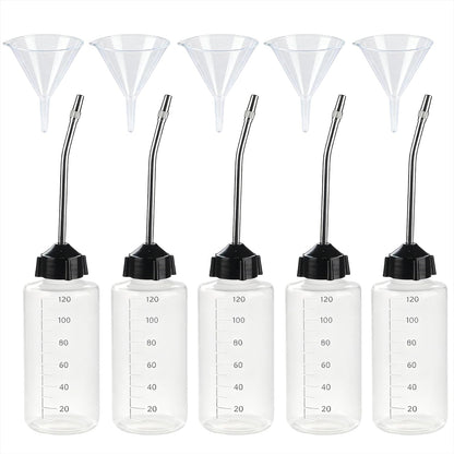 3 Pcs Needle Oiler (4 OZ), Precision Gun Oil Bottle, LDPE Oil Applicator with Extra Long 3.5 Inch Stainless Needle Tip – Easy to Use for Gun Oil, Crafts, Hinges, Sewing Machines and More
