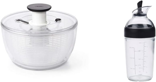 Good Grips Large Salad Spinner + Little Salad Dressing Shaker Bundle