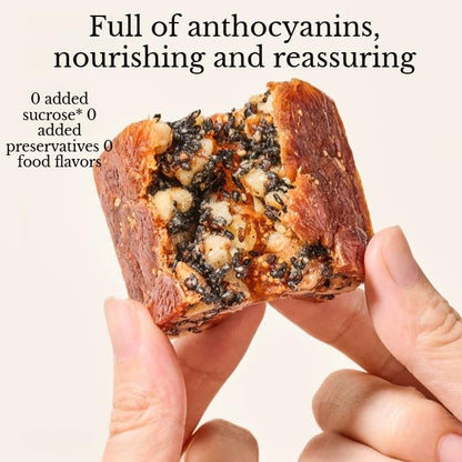Fig & Walnut Pastry Bites 250g*2 Bags (About 25-28 Packs)– Blended with Black Sesame, Astragalus & Lily Bulb – Sweet, Soft & Crispy Texture – Natural Flavor Energy Snack –Sweet, Soft, Glutinous & Crispy Snack