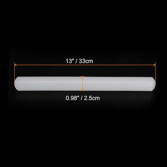 13 Inch x 0.98 Inch PP Plastic Non-Stick Fondant Rolling Pin - Dough Roller for Cookie, Pastry, Pizza, Clay - Kitchen Decorating Tools