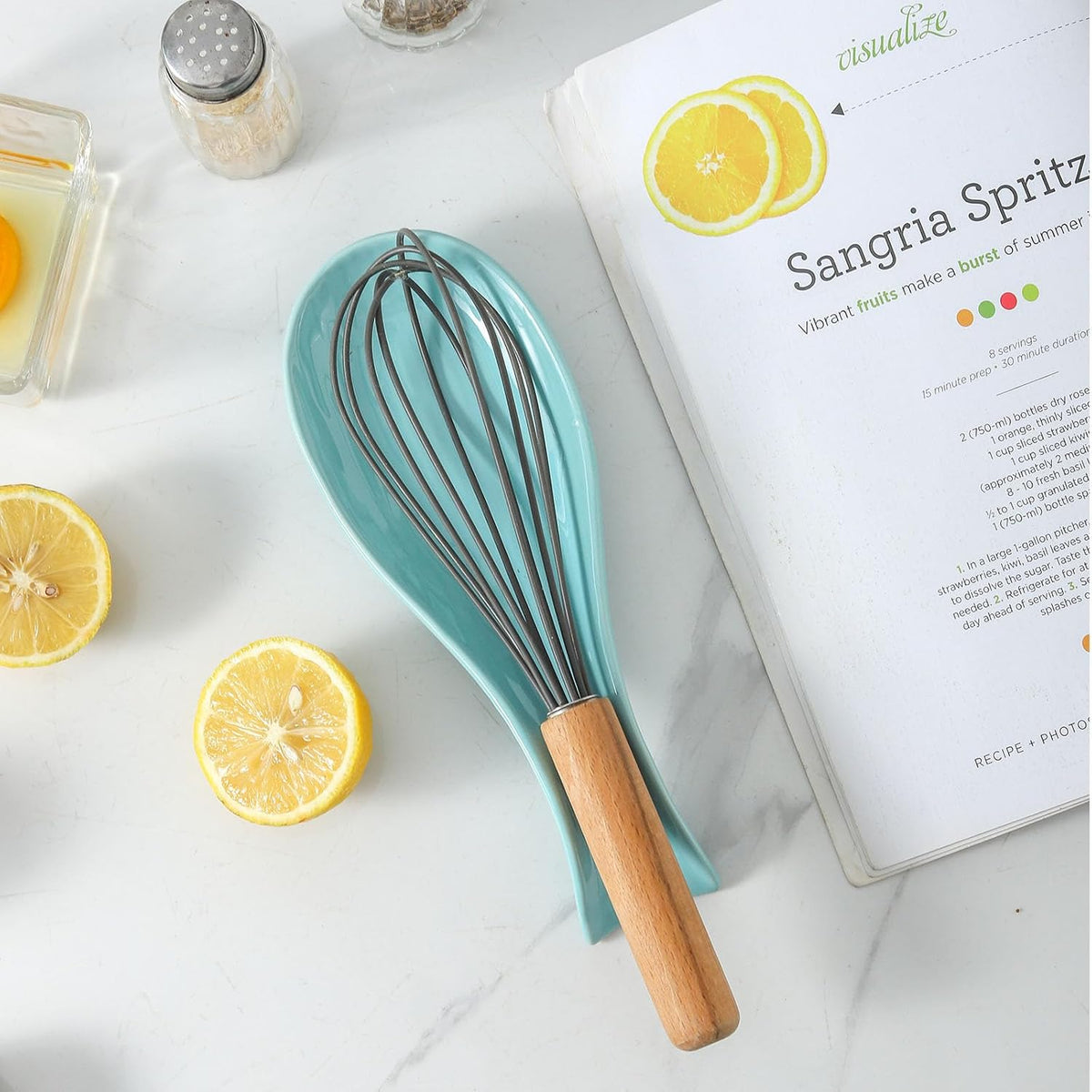 Spoon Rest for Stove Top, Ceramic Large 8.7 Inch Spoon Holder for Kitchen Counter, Porcelain Utensil Rest for Ladle, Spatula, Housewarming Gifts, Dishwasher Safe and Heat-Resistant, Blue(1 PC)