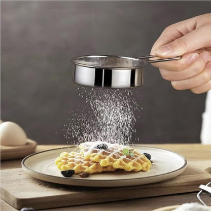 Two-piece mini baking sieve set, 40-mesh tea strainer mini tea filter