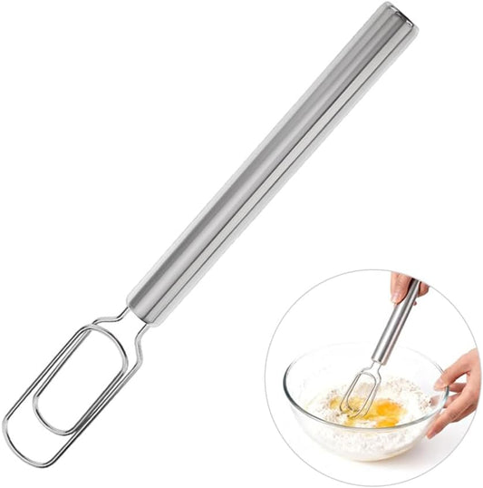 Danish Dough Whisk – Stainless Steel Flat Dough Hook Mixer for Sourdough Starter Bread Dough Pizza Pastry Cake Batter Hand Mixing Tool