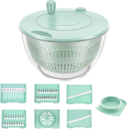 Salad Spinner, Vegetables Fruits Wash Bowl, Practical Lettuce Dryer Spinner, Multifunctional Salad Washer, Egg Yolk Strainer Shredder for Efficient Salad Preparation and Food Washing
