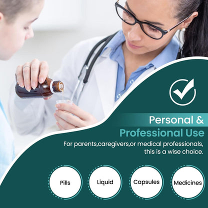 Disposable Medicine Cups Graduated, Bulk Pack of 100, 1 oz (30ml) Small Plastic Measuring Cup for Liquid Medication, Paint, epoxy, Pill and Resin.