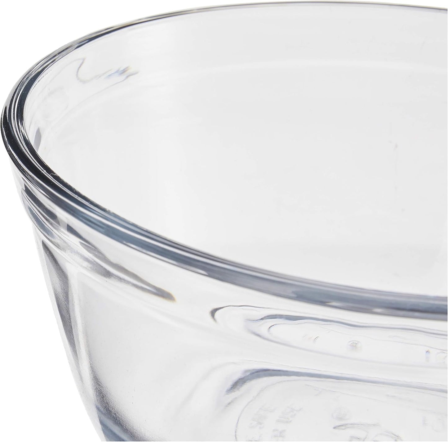 91858 Glass Mixing Bowls with Lids, Cherry, 4 Quart (Set of 2)