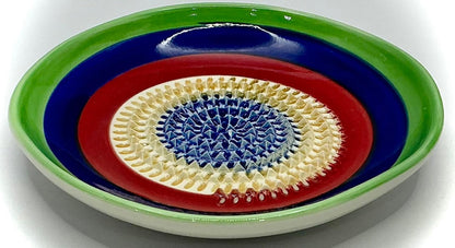 Premium Ceramic Garlic Grater Plate Set - Multicolor 5 Circle