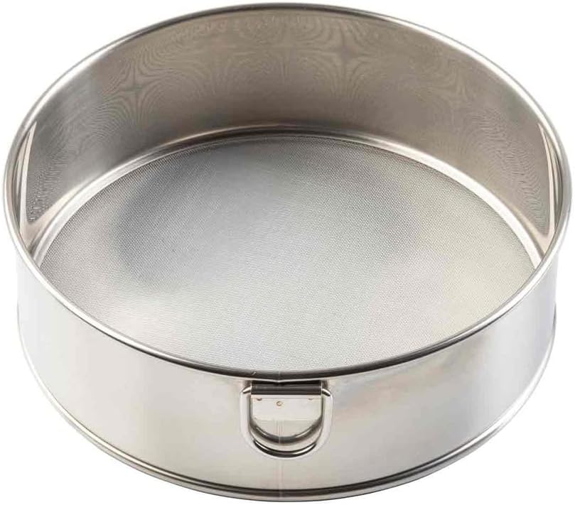 Fine Mesh Sieve Strainer, 12-Inch Round Ultra-Fine Stainless Steel Flour Filtering, Comfortable Handle, Baking, Food Prep and Cooking Tool for Foodservice, Restaurant and Home Use, 2" Deep