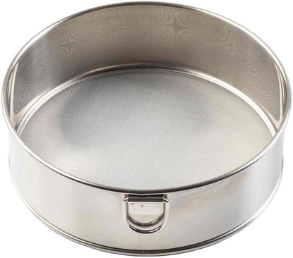 Fine Mesh Sieve Strainer, 12-Inch Round Ultra-Fine Stainless Steel Flour Filtering, Comfortable Handle, Baking, Food Prep and Cooking Tool for Foodservice, Restaurant and Home Use, 2" Deep