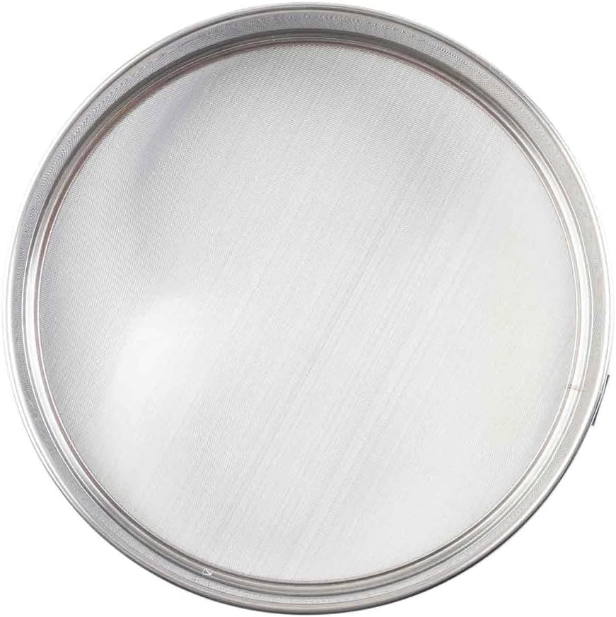 Fine Mesh Sieve Strainer, 12-Inch Round Ultra-Fine Stainless Steel Flour Filtering, Comfortable Handle, Baking, Food Prep and Cooking Tool for Foodservice, Restaurant and Home Use, 2" Deep