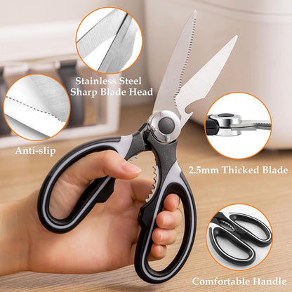 2 Pcs Multifunctional Garden Shears Flower Scissors | Premium Thickened Stainless Steel Gardening Floral Scissors Pruning Shears for Flower Bar Supplies Arrangement, Garden Tools