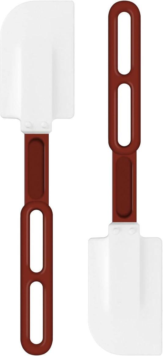 High-Temp Silicone Spatulas, 10'' Commercial Spatula 500°F Heat-Resistant Non-Stick Silicone Scraper, Set of 2 (10-Inch, NSF)