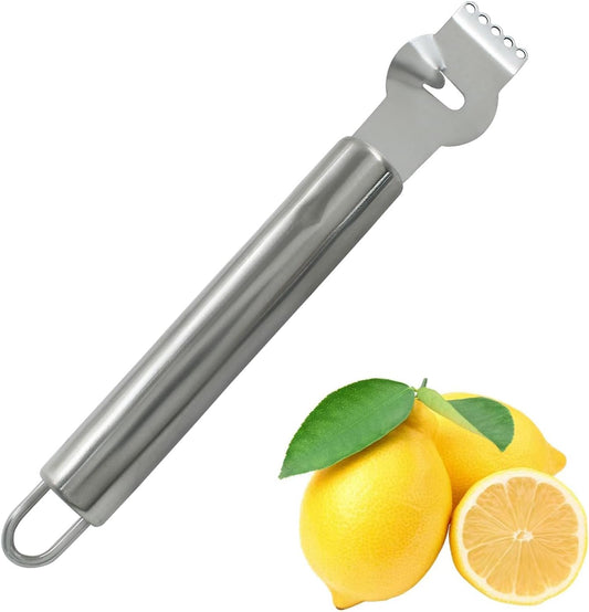 Lemon Zester Grater Stainless Steel | Lemon Zester Tool, Channel Knife, Orange Citrus Fruit Peeler