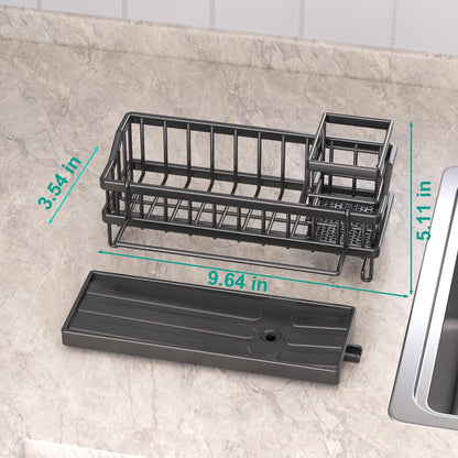 Sponge Holder for Kitchen Sink - Countertop Rustproof Stainless Steel, Kitchen Gadgets Accessories, Sink Caddy