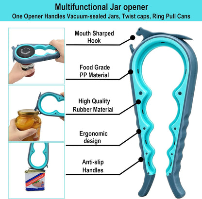 Jar Opener & Bottle Opener for Seniors with Arthritis, Weak Hands
