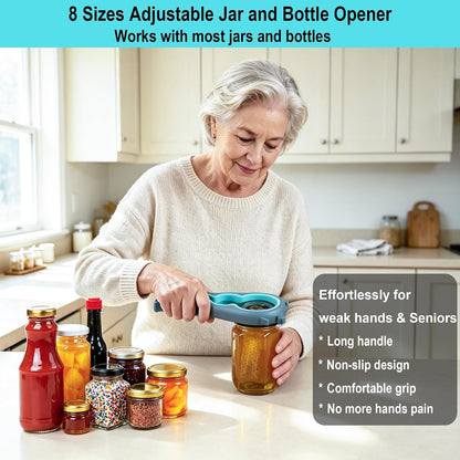 Jar Opener & Bottle Opener for Seniors with Arthritis, Weak Hands