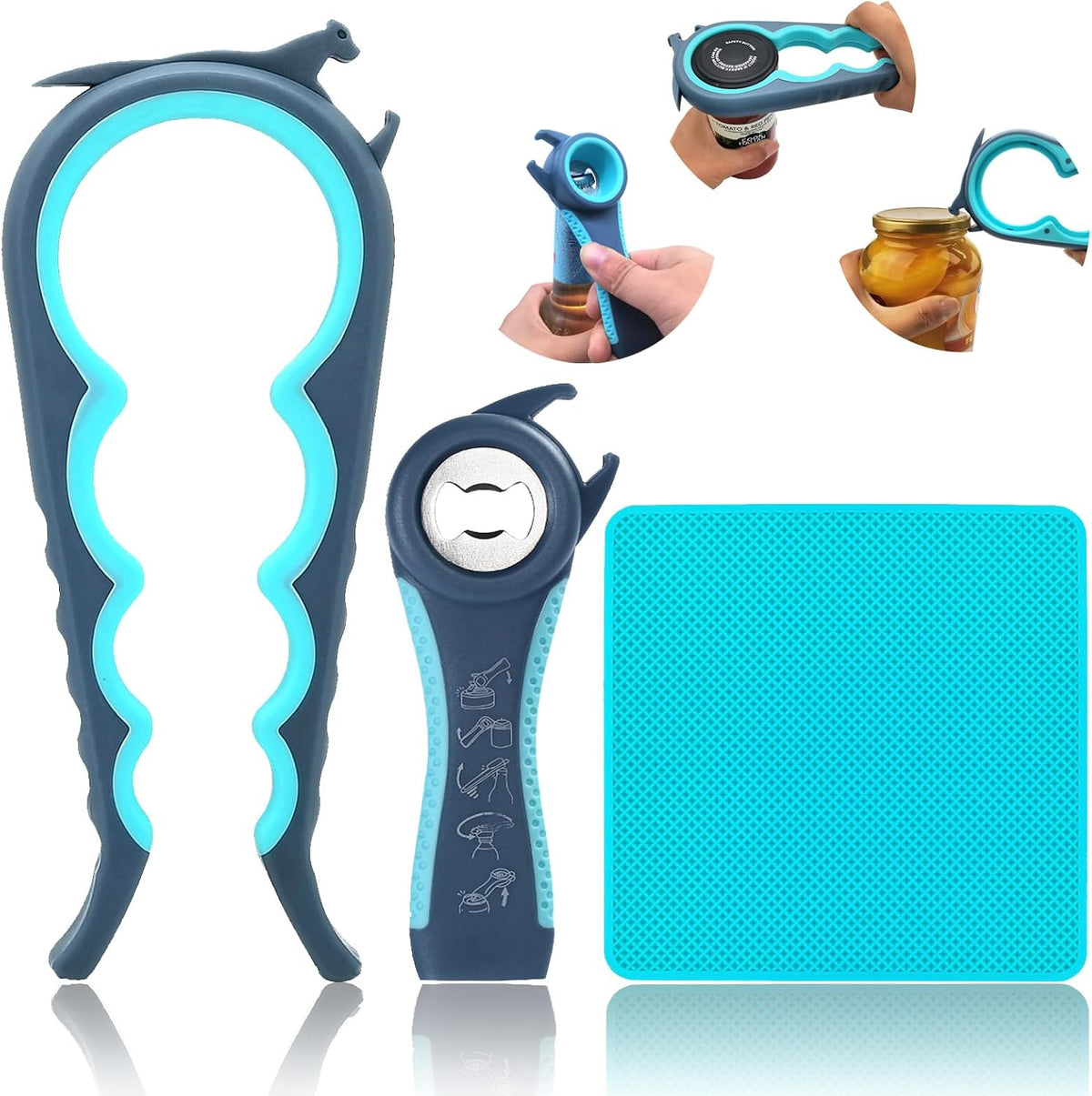 Jar Opener & Bottle Opener for Seniors with Arthritis, Weak Hands