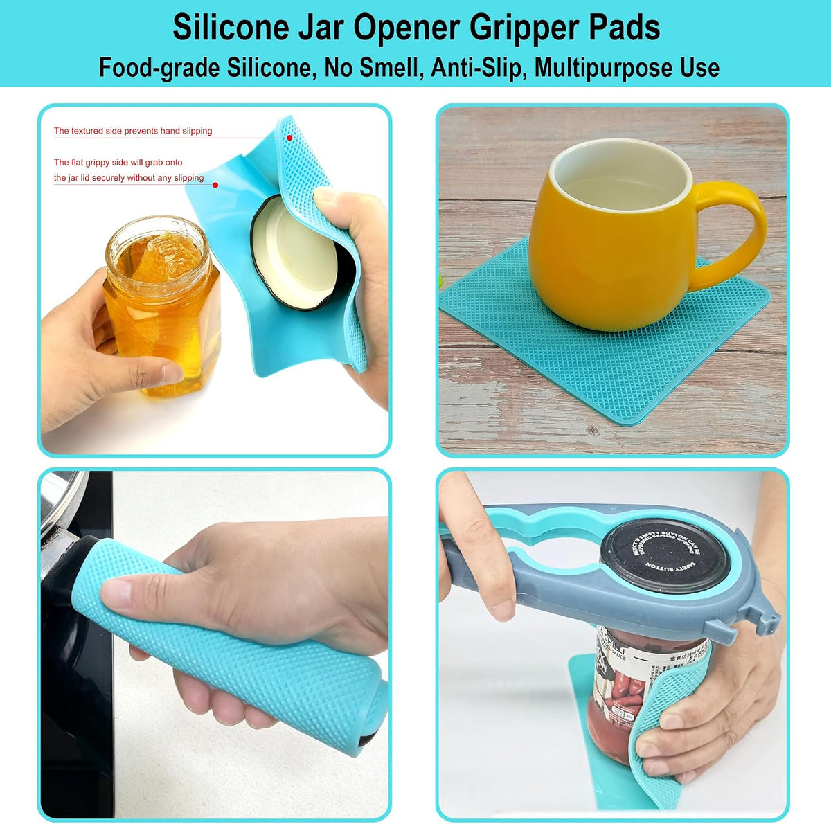 Jar Opener & Bottle Opener for Seniors with Arthritis, Weak Hands