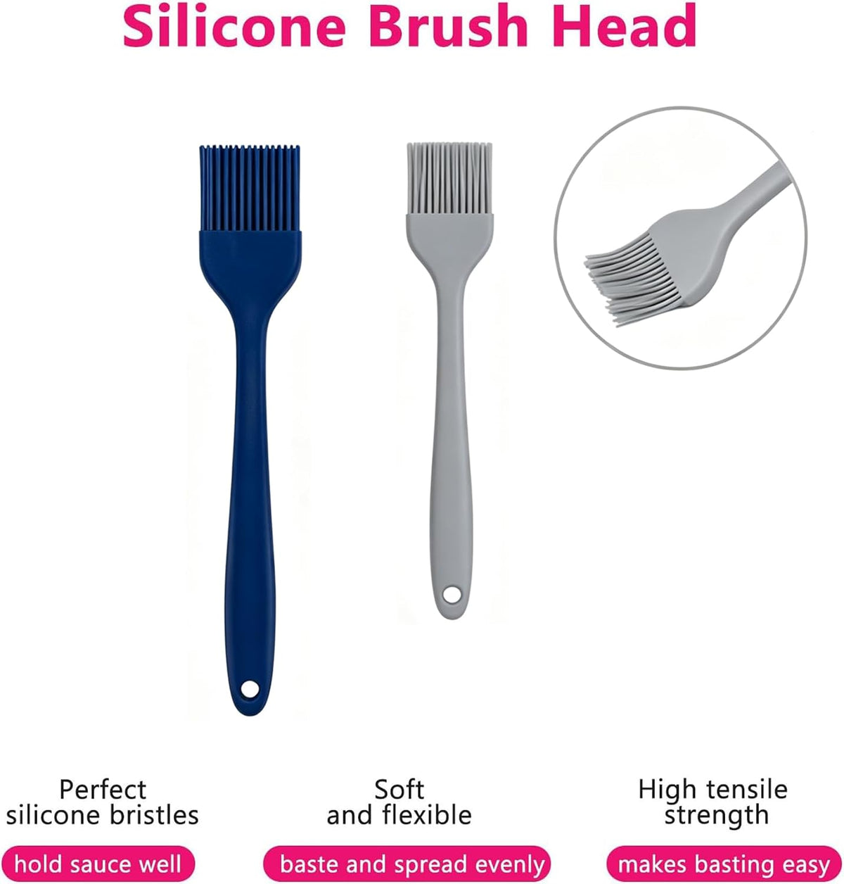 Silicone Basting Pastry Brush Set 2 Pack