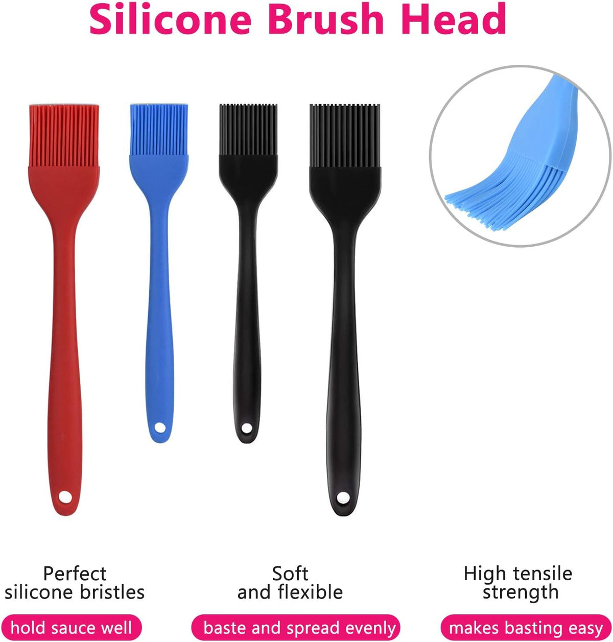 Silicone Basting Pastry Brush Set 2 Pack