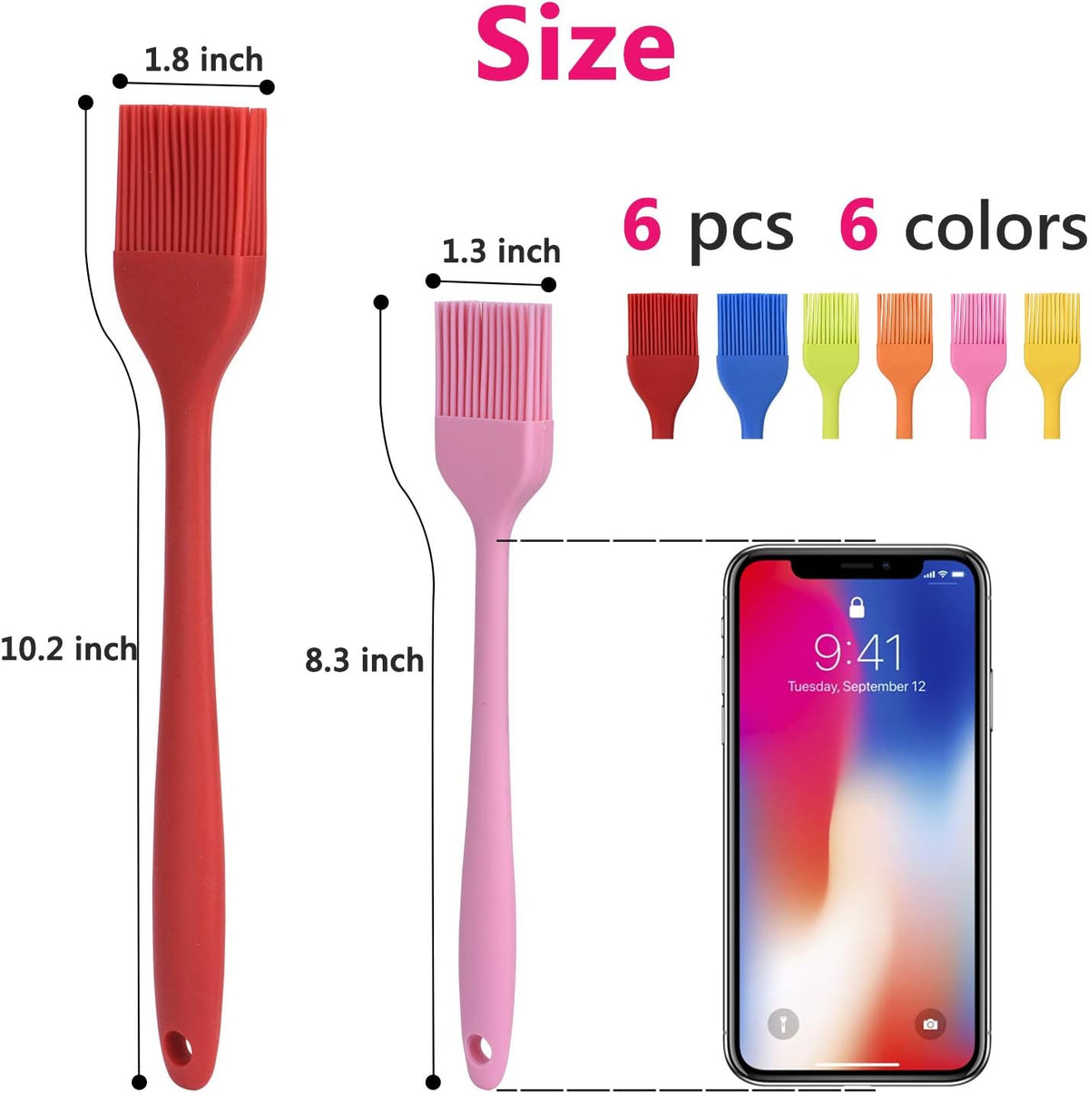 Silicone Basting Pastry Brush Set 2 Pack