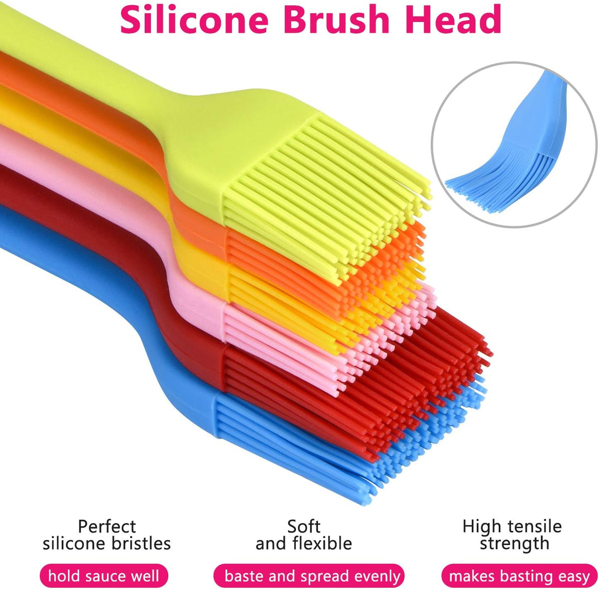 Silicone Basting Pastry Brush Set 2 Pack