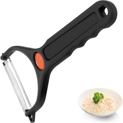 Julienne Slicer, Vegetable Peeler "Black Edition" - Quick and Easy Peeling, Quick Special - Coarse Serrated Stainless Steel Blade, Aluminium, Colour: Anthracite