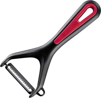 Julienne Slicer, Vegetable Peeler "Black Edition" - Quick and Easy Peeling, Quick Special - Coarse Serrated Stainless Steel Blade, Aluminium, Colour: Anthracite