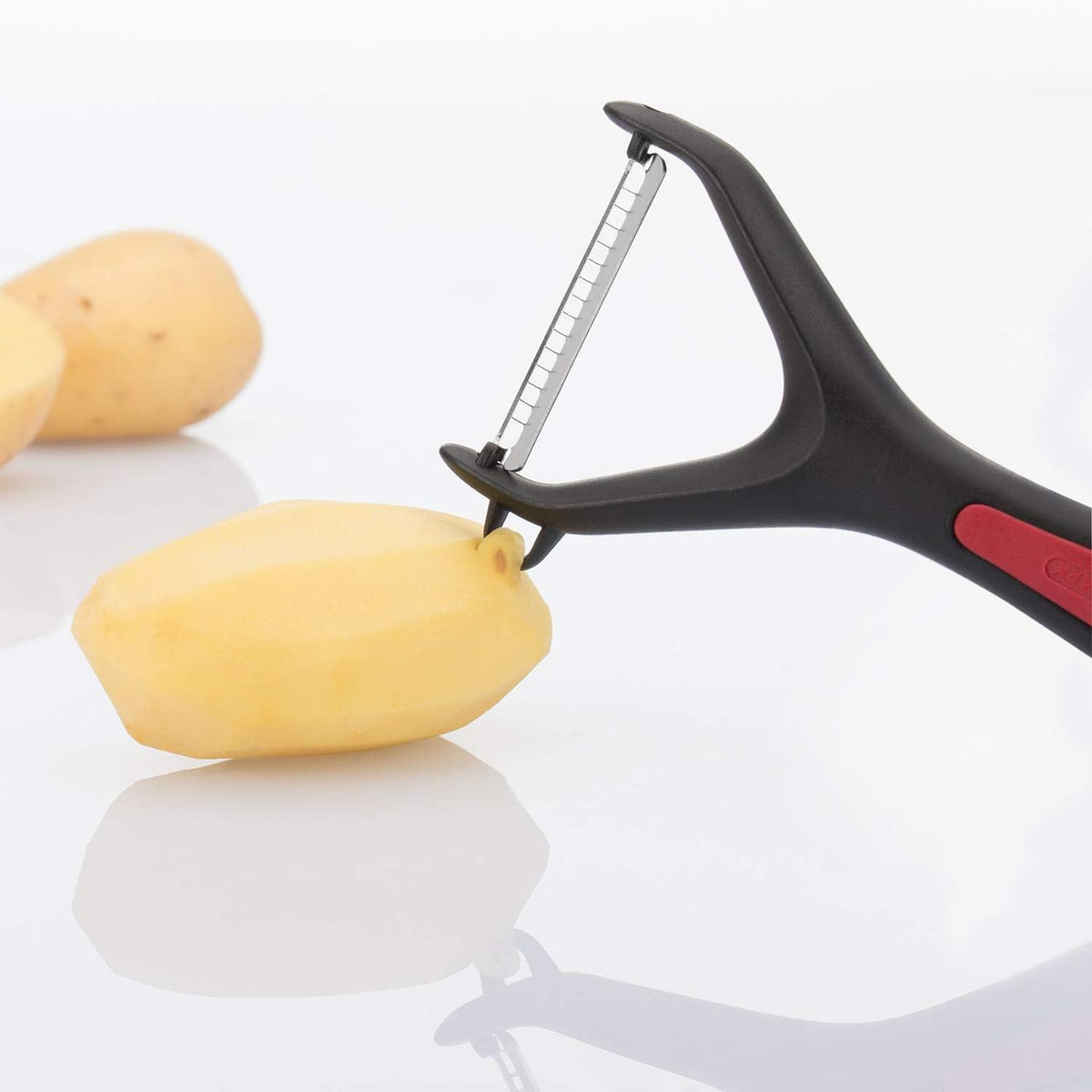 Julienne Slicer, Vegetable Peeler "Black Edition" - Quick and Easy Peeling, Quick Special - Coarse Serrated Stainless Steel Blade, Aluminium, Colour: Anthracite