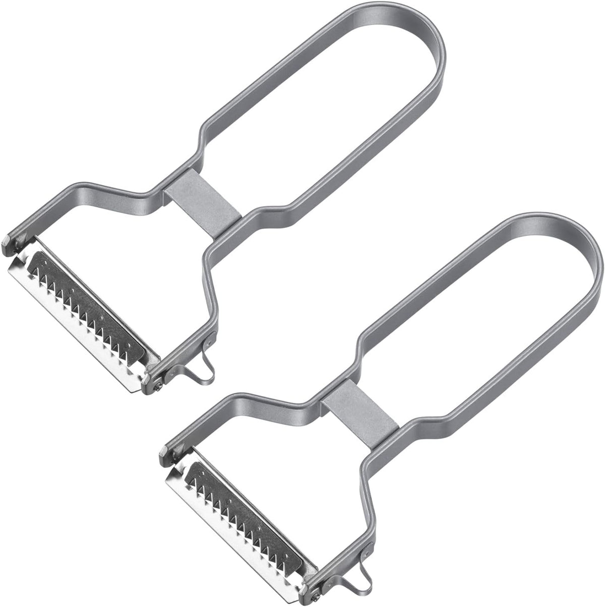 Julienne Slicer, Vegetable Peeler "Black Edition" - Quick and Easy Peeling, Quick Special - Coarse Serrated Stainless Steel Blade, Aluminium, Colour: Anthracite