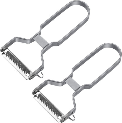 Julienne Slicer, Vegetable Peeler "Black Edition" - Quick and Easy Peeling, Quick Special - Coarse Serrated Stainless Steel Blade, Aluminium, Colour: Anthracite