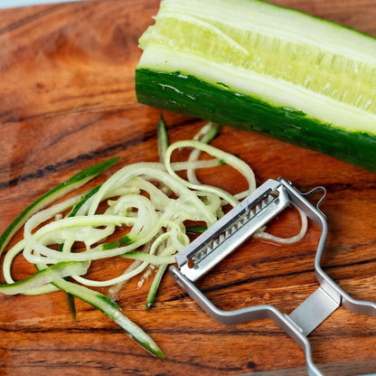 Julienne Slicer, Vegetable Peeler "Black Edition" - Quick and Easy Peeling, Quick Special - Coarse Serrated Stainless Steel Blade, Aluminium, Colour: Anthracite