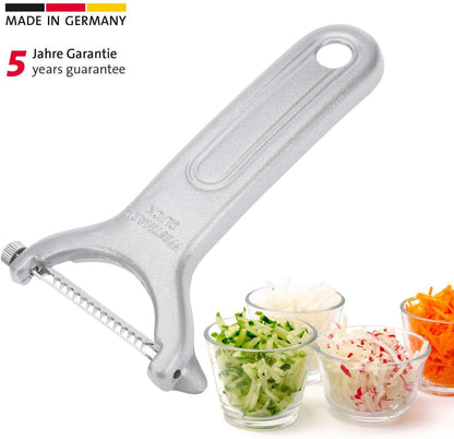 Julienne Slicer, Vegetable Peeler "Black Edition" - Quick and Easy Peeling, Quick Special - Coarse Serrated Stainless Steel Blade, Aluminium, Colour: Anthracite