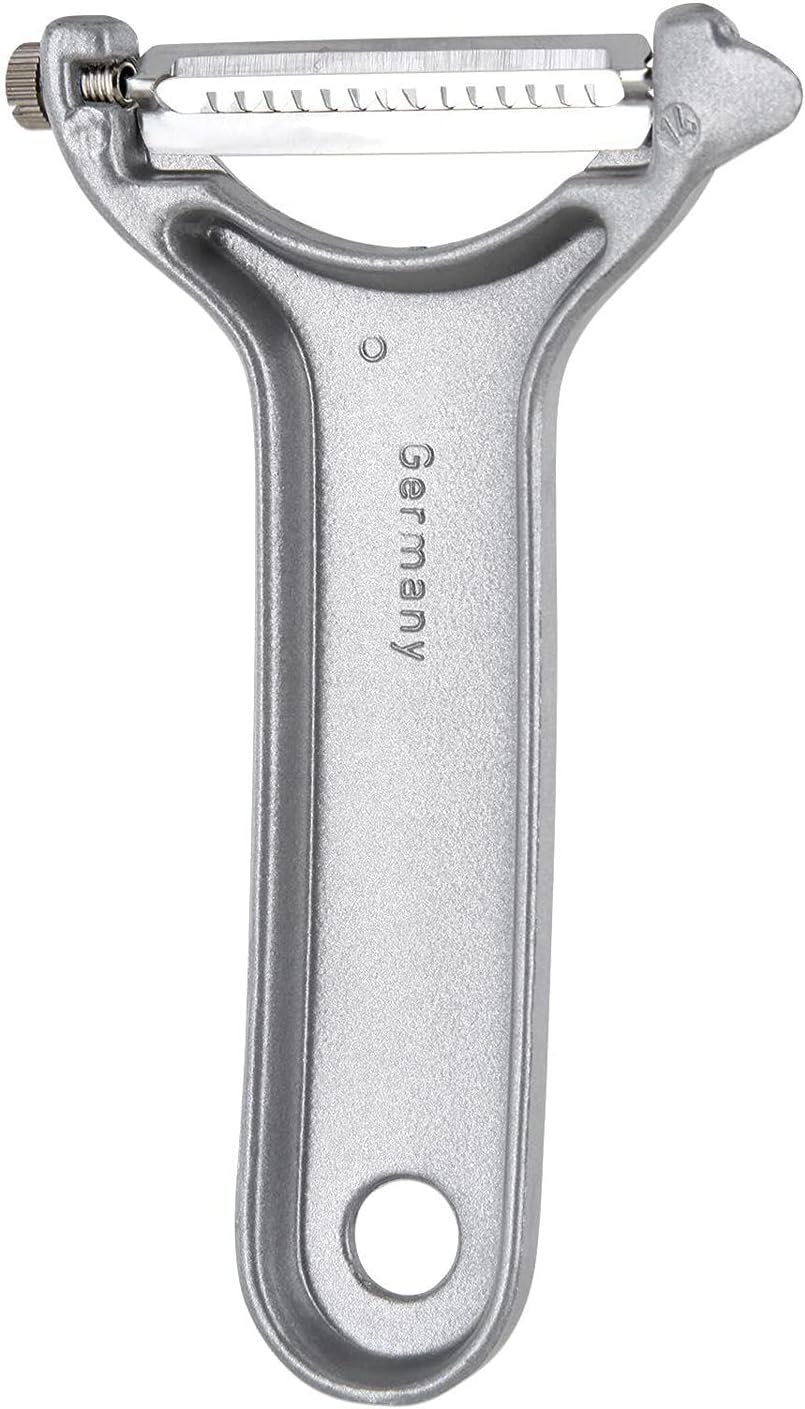 Julienne Slicer, Vegetable Peeler "Black Edition" - Quick and Easy Peeling, Quick Special - Coarse Serrated Stainless Steel Blade, Aluminium, Colour: Anthracite