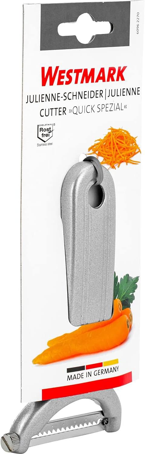 Julienne Slicer, Vegetable Peeler "Black Edition" - Quick and Easy Peeling, Quick Special - Coarse Serrated Stainless Steel Blade, Aluminium, Colour: Anthracite
