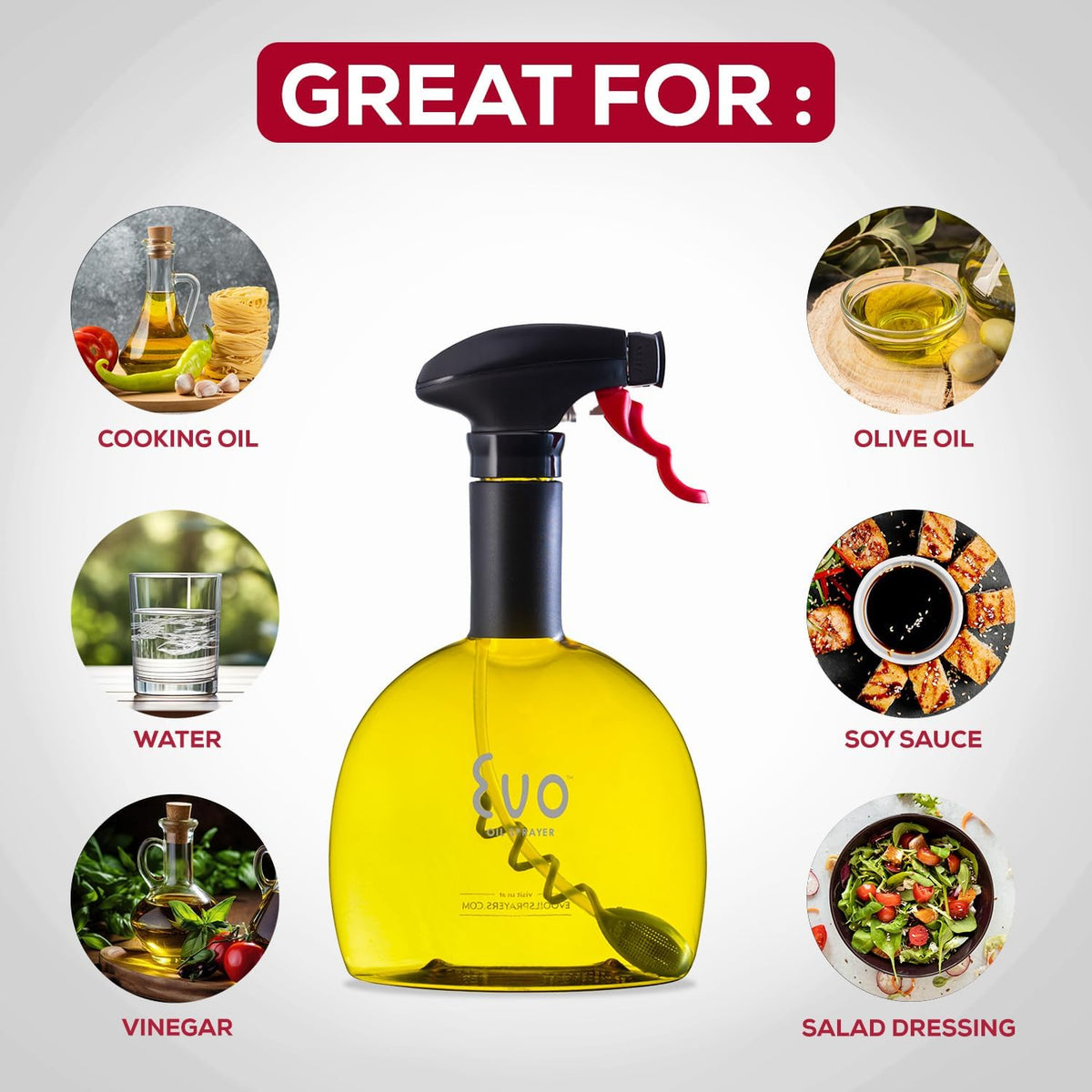 Original, Non-Aerosol for Olive, Cooking Oils, and Vinegars, Green, 24-Ounce Capacity