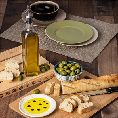 Olive Oil Dispenser Bottle - 17 oz. Clear Glass Bottle with No-Drip BPA-Free Spout - Ideal for Kitchen and Cooking Essentials - Single Bottle