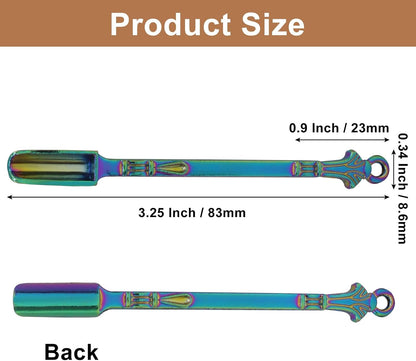 6 Pcs Mini Spoons, Colorful Metal Tiny Scoops, 3 Inch | Solid Metal Resists Bending, Colorful Finishes For Identification, Smooth Edges Protect Containers, Fits Spice Jars Bottles